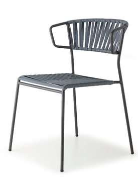LISA CLUB - Outdoor chair in steel and woven PVC wires by SCAB DESIGN - view 3